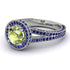 Milgrain Round Peridot Engagement Ring - Payton No. 715 image 1