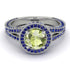 Milgrain Round Peridot Engagement Ring - Payton No. 715 image 2