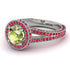 Milgrain Round Peridot Engagement Ring - Payton No. 712 image 1
