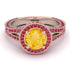 Milgrain Round Citrine Engagement Ring - Payton No. 611 image 3