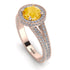 Milgrain Round Citrine Engagement Ring - Payton No. 602 image 2