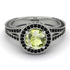 Milgrain Round Peridot Engagement Ring - Payton No. 709