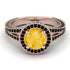 Milgrain Round Citrine Engagement Ring - Payton No. 608