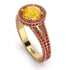 Milgrain Round Citrine Engagement Ring - Payton No. 610