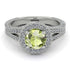 Milgrain Round Peridot Engagement Ring - Payton No. 703 image 2