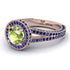 Milgrain Round Peridot Engagement Ring - Payton No. 714 image 1