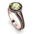 Milgrain Round Peridot Engagement Ring - Payton No. 708