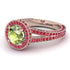 Milgrain Round Peridot Engagement Ring - Payton No. 711 image 1