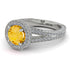 Milgrain Round Citrine Engagement Ring - Payton No. 603
