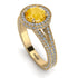 Milgrain Round Citrine Engagement Ring - Payton No. 601