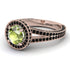 Milgrain Round Peridot Engagement Ring - Payton No. 708 image 1