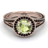 Milgrain Round Peridot Engagement Ring - Payton No. 708 image 2