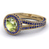 Milgrain Round Peridot Engagement Ring - Payton No. 713