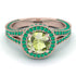 Milgrain Round Peridot Engagement Ring - Payton No. 705 image 2