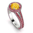 Milgrain Round Citrine Engagement Ring - Payton No. 612