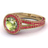 Milgrain Round Peridot Engagement Ring - Payton No. 710 image 1