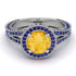 Milgrain Round Citrine Engagement Ring - Payton No. 615