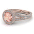 Milgrain Round Morganite Engagement Ring - Payton No. 902 image 1