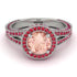 Milgrain Round Morganite Engagement Ring - Payton No. 912