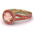 Milgrain Round Morganite Engagement Ring - Payton No. 910 image 1