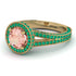 Milgrain Round Morganite Engagement Ring - Payton No. 904