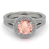 Milgrain Round Morganite Engagement Ring - Payton No. 903