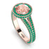 Milgrain Round Morganite Engagement Ring - Payton No. 905 image 2