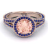 Milgrain Round Morganite Engagement Ring - Payton No. 914