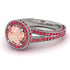 Milgrain Round Morganite Engagement Ring - Payton No. 912 image 1