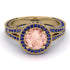 Milgrain Round Morganite Engagement Ring - Payton No. 913 image 3