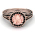 Milgrain Round Morganite Engagement Ring - Payton No. 908