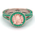 Milgrain Round Morganite Engagement Ring - Payton No. 905 image 3