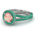 Milgrain Round Morganite Engagement Ring - Payton No. 906 image 1