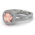 Milgrain Round Morganite Engagement Ring - Payton No. 903 image 1