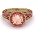Milgrain Round Morganite Engagement Ring - Payton No. 910 image 3
