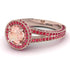 Milgrain Round Morganite Engagement Ring - Payton No. 911