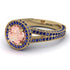Milgrain Round Morganite Engagement Ring - Payton No. 913 image 1