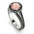 Milgrain Round Morganite Engagement Ring - Payton No. 909 image 2