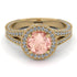 Milgrain Round Morganite Engagement Ring - Payton No. 901 image 3