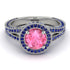 Milgrain Round Pink Moissanite Engagement Ring - Payton No. 815 image 3