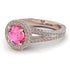 Milgrain Round Pink Moissanite Engagement Ring - Payton No. 802 image 1