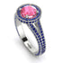 Milgrain Round Pink Moissanite Engagement Ring - Payton No. 815