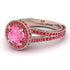 Milgrain Round Pink Moissanite Engagement Ring - Payton No. 811 image 1