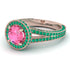 Milgrain Round Pink Moissanite Engagement Ring - Payton No. 805