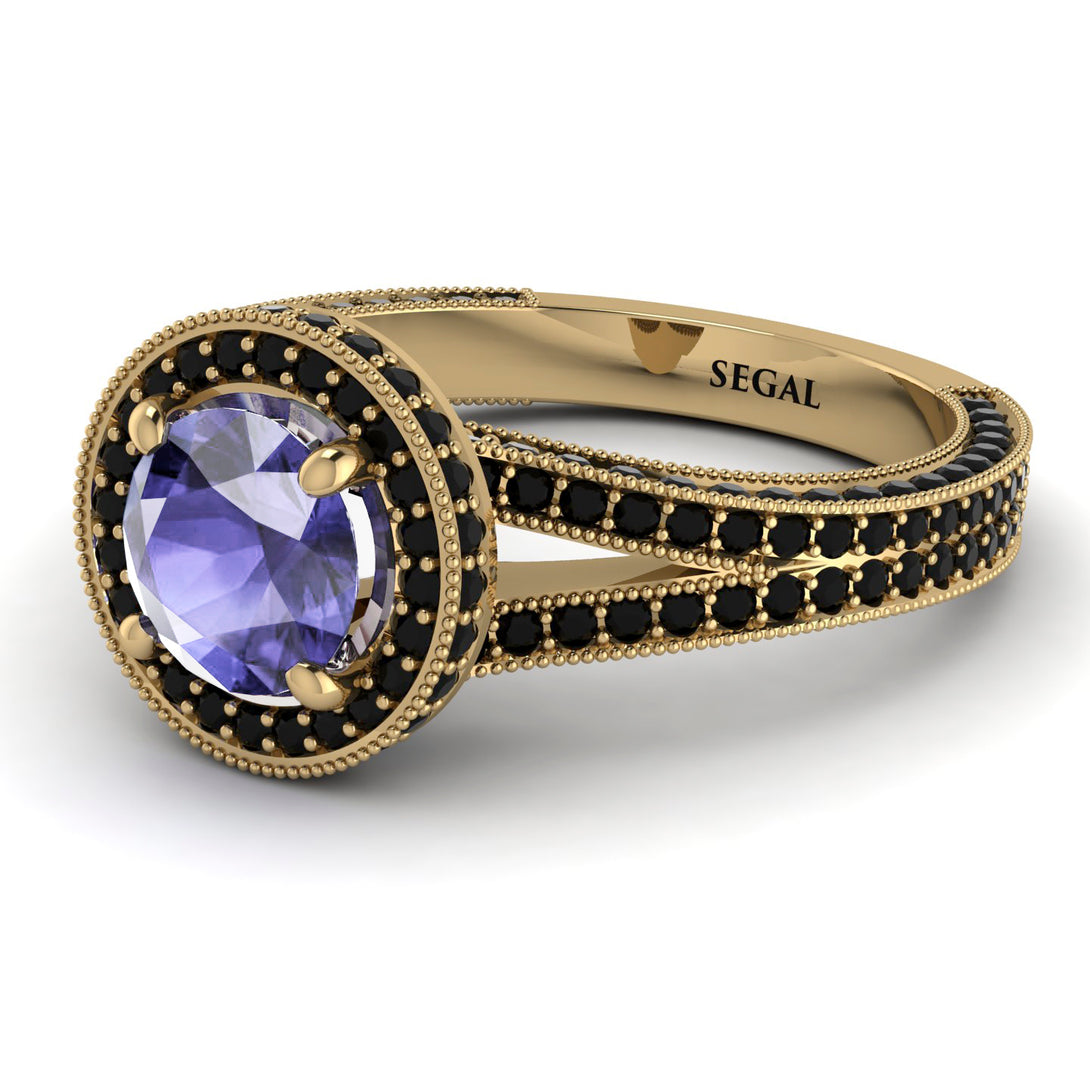 Milgrain Round Tanzanite Engagement Ring - Payton No. 207