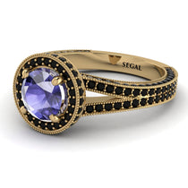 Milgrain Round Tanzanite Engagement Ring - Payton No. 207 image 1