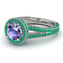 Milgrain Round Tanzanite Engagement Ring - Payton No. 206 image 1