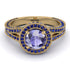 Milgrain Round Tanzanite Engagement Ring - Payton No. 213