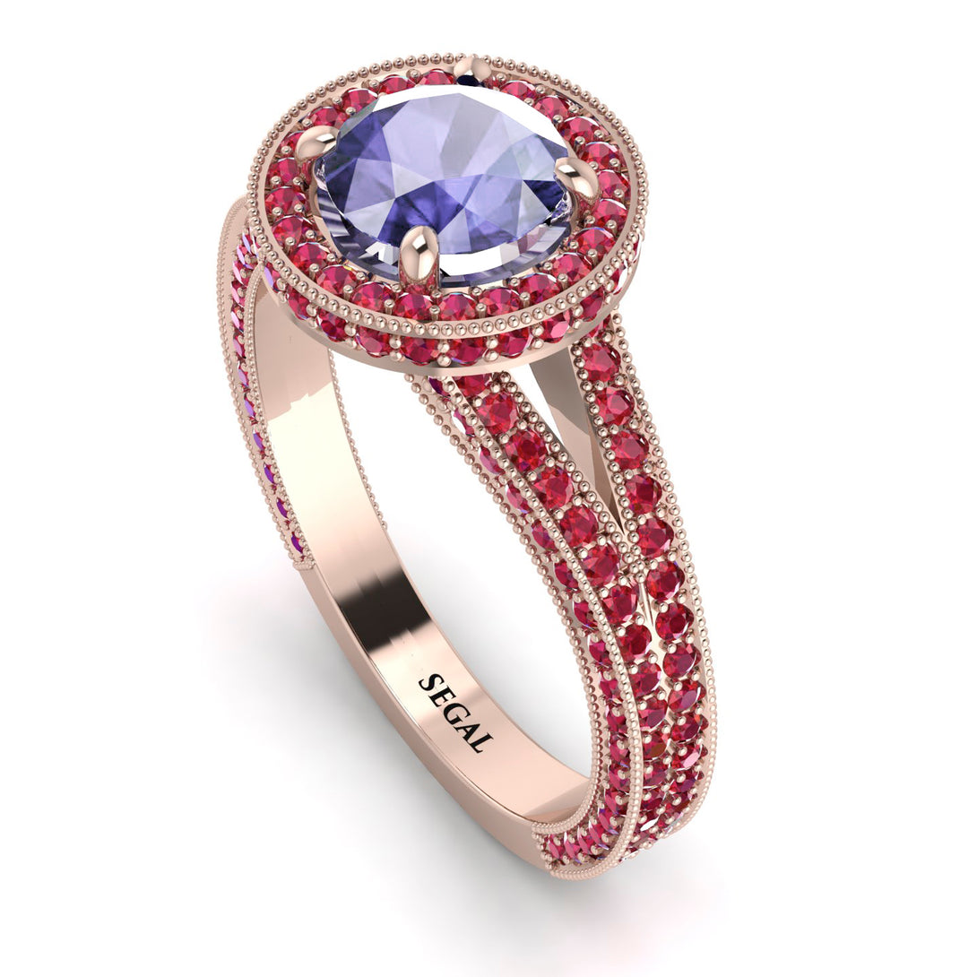 Milgrain Round Tanzanite Engagement Ring - Payton No. 211