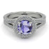Milgrain Round Tanzanite Engagement Ring - Payton No. 203